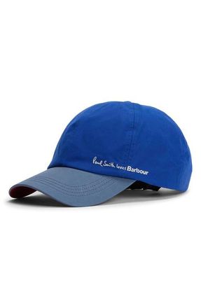 Barbour x Paul Smith Colorblock Adjustable Baseball Cap in Royal Blue at Nordstrom