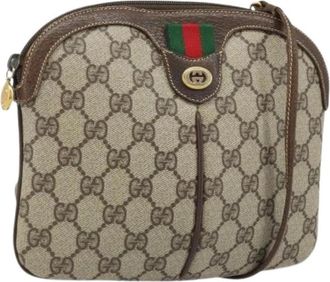 Gucci Pre-owned Vintage Schoudertas - Dames - Vintage Schoudertas - Beige - ONE Size - Leer - Vintage