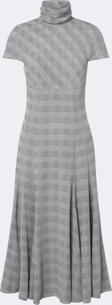 Emilia Wickstead Vestido midi Thea a cuadros Pr&iacute;ncipe de Gales