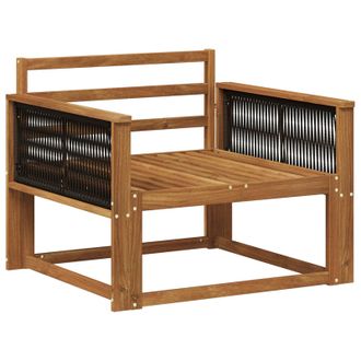vidaXL Sof&aacute; Intermedio De Exterior Madera De Acacia S&oacute;lida Natural Vidaxl