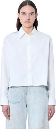 Maison Margiela Dames, Blouses & Shirts, Wit, Maat: XS Katoen