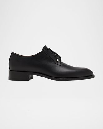 Christian Louboutin Mens Chambeliss Collar-Pin Leather Derby Shoes