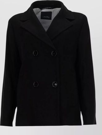 Max Mara linen double-breasted coat