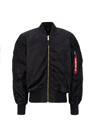 Alpha Industries Bomberjacke ALPHA INDUSTRIES MA-1 OS Puckered, Herren, Gr. XL, schwarz, Obermaterial: 100% Nylon, Lining/F&uuml;llung: 100% Polyester, Jacken Bomberjacke