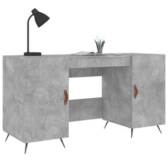 Berkfield Home Elegant Desk Concrete Grey 140x50x75 cm Engineered Wood | Size: 140 x 50 x 75 cm