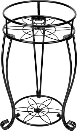 OEM Soporte De Jard&iacute;n Para Balc&oacute;n, Terraza, Porche, Estante Redondo Para Plantas, 2 Estantes De Metal, Soporte Para Contenedores De Metal, Soporte De 49,3