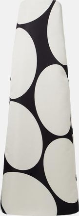 Dries Van Noten Polka dots satin gown