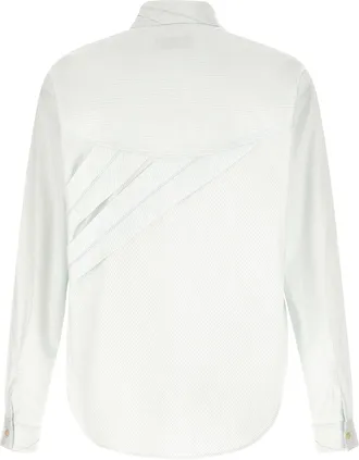Kiko Kostadinov Double-Striped Cotton Shirt - White