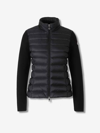 Moncler Quilted Zip-Up Cardigan