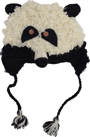 Gheri Woollen Handknitted Fleece Lined Trapper Animal Hat Panda