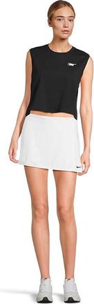 Nike Dri-FIT Straight Tennis Skirt Womens Skort White/Black : LG (US 12-14), Polyester/Spandex