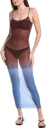 WeWoreWhat Weworewhat Mesh Scoop Maxi Slip Dress