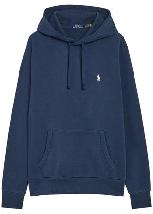 Polo Ralph Lauren Logo-embroidered Hooded Cotton Sweatshirt - Navy - L
