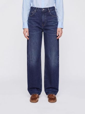 Haikure Bibi Mid-Rise Five-Pocket Baggy Jeans in Cotton Denim