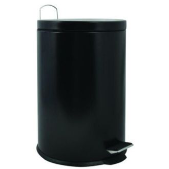 MSV Papelera Con Pedal Acero 20l Negro Mate Msv