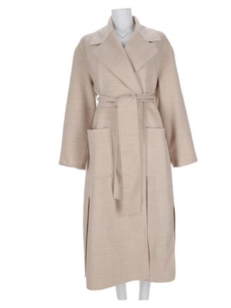 Fabiana Filippi Knee-Length Relaxed Fit Belted Wool Coat