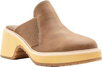 Volatile Womens Monet Bock Heel Clogs In Cognac