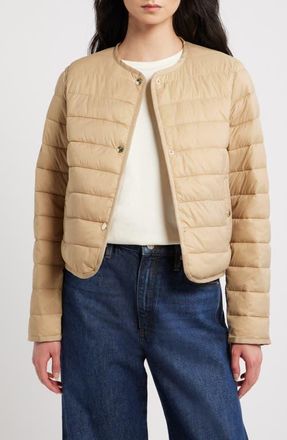 Michael Kors Reversible Quilted Jacket in Khaki at Nordstrom, Size Medium