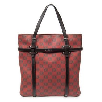 Loewe Pre-owned Womens Anagram Square Tote Shoulder Bag - Red - One Size
