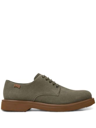 Camper Norma derby shoes - men - Suede/Recycled Polyester/Recycled Cotton/Polyethylene vinyl acetate (PEVA)/Viscose - 40 - Green