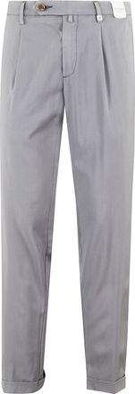 Myths Gray Zeus Turn-Up Waist Loops Wool Trousers