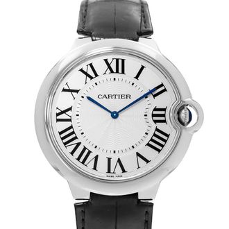 Cartier Pre-owned Cartier Ballon Bleu 46Mm Hand Wind Silver Dial Mens Watch W6920055