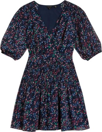 Ted Baker Dames/Dames Casadee Mini Smock Panel Wrap Dress (Marine)
