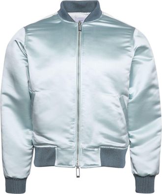 Rhude logo-applique satin bomber jacket - men - Satin - S - Green