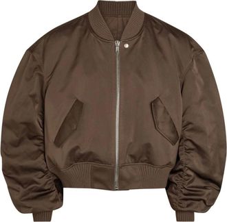 Rick Owens Bomber Jackets, female, Brown, Size: 2XS Secchia Flight Bomber