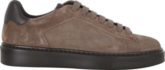 Doucal's Clay Suede Leather Low-Top Sneakers