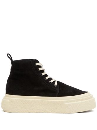 Maison Margiela suede high-top sneakers - men - Calf Leather/Rubber/Calf Leather - 43 - Black