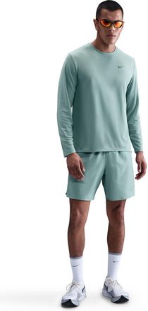 Nike Nike Mens M Nk Df Uv Miler Top Ls Sweatshirt, Cannon/Reflective Silv, XL