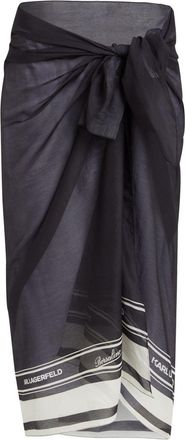 Karl Lagerfeld Pareo con logo Karl Lagerfeld X Borsalino - Nero