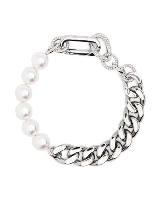 Swarovski Dextera faux-pearl bracelet - Silver