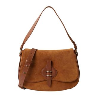 Coccinelle Tassen, Dames, Bruin, ONE Size, Leer, Mavery Suede Schoudertas