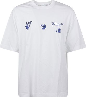 Off-white White Bacco Arrow Graphic Cotton T-Shirt