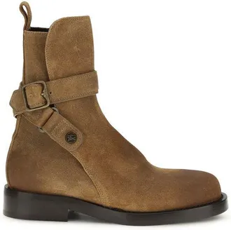 Burberry Brown Calf Leather Bos Taurus Lace-Up Womens Boots