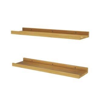 Vicco Estanter&iacute;a De Pared Linus, Madera Natural, 60 X 4 Cm Lote De 2
