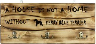 OEM Kerry Blue Terrier, Irish Blue Terrier: Percha Con Perro, Expositor De Medallas, Decoraci&oacute;n Del Hogar De Art-dog