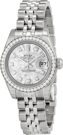 Rolex Pre-owned Rolex Lady-Datejust Diamond Gold Crystal Dial Ladies Watch 179384GCDJ