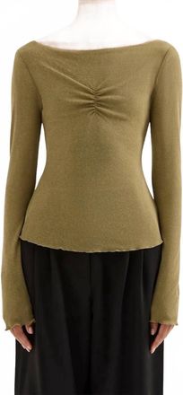 Nude Lucy Clement Long Sleeve Top In Moss
