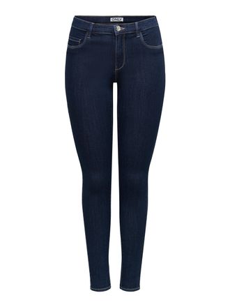 Only Skinny-fit-Jeans ONLY ONLRAY REG WAIST SKINNY BOX DNM, Damen, Gr. XL, L&auml;nge 30, dunkelblau denim, Denim/Jeans, Obermaterial: 53% Viskose, 29% Baumwoll