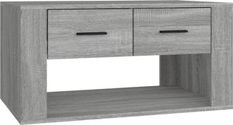 vidaXL Vidaxl - Mesa De Centro Madera Contrachapada Gris Sonoma 80x50x40 Cm