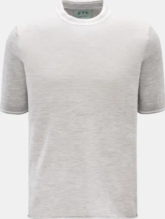 FTC Men - Short sleeve crew neck jumper grey mottled