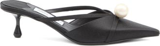 Jimmy Choo London Womens 50Mm Sana Pearl-Embellished Mules