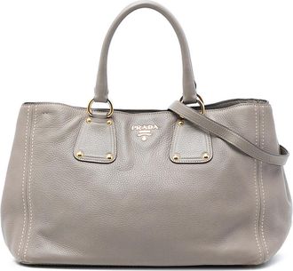Prada Pre-owned Prada Vitello Daino Open Convertible Tote Ladies GSP55ENVCZEEMKBR