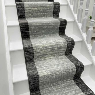 Runrug Stair Runner Carpet for Staircases - Soft & Comfy, 9mm - Morning Mist in Light Grey | Size: 70 cm x 570 cm