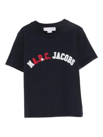A.P.C. x Marc Jacobs logo-print T-shirt - unisex - Cotton - M - Blue