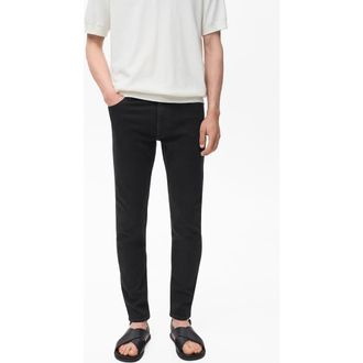 Mango Jude Skinny Jeans in Black Denim at Nordstrom, Size 32