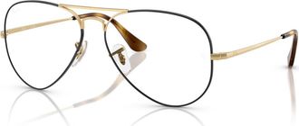 Ray-Ban 58mm Pilot optical glasses in Brown at Nordstrom